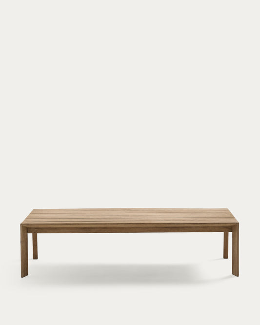 Ambra coffee table in solid acacia wood with light finish 82.5 x 140cm FSC 100%