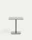 Brai outdoor table in turquoise galvanised steel 70 x 70cm