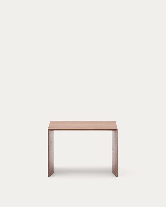 Litto walnut veneer side table, 55 x 40 cm
