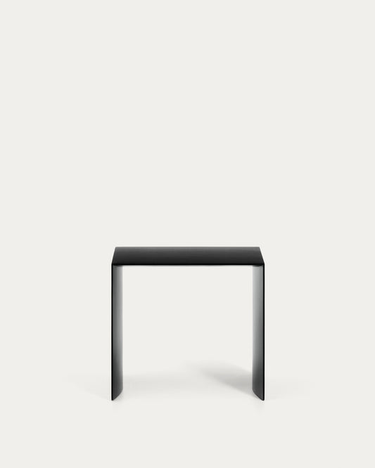 Litto black, lacquered MDF side table, 55 x 40 cm