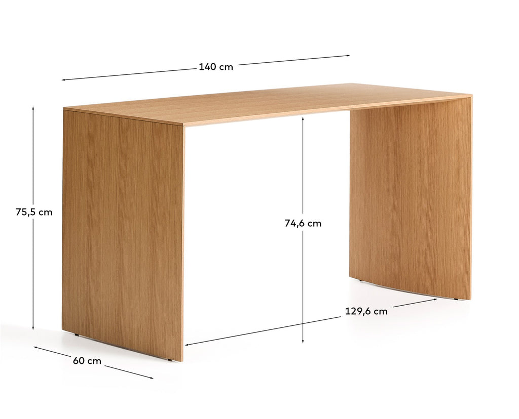 Litto oak veneer desk 140 x 60cm