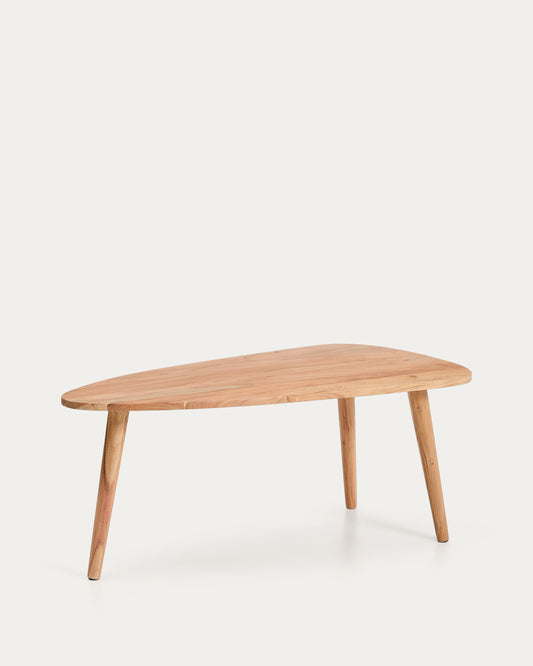 Duvani coffee table in solid acacia wood with bleached finish Ø110 x 60cm