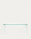 Adularia table in clear tempered glass 200 x 100cm