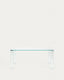 Adularia table in clear tempered glass 160 x 90cm