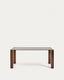 Adularia table in brown tempered glass 160 x 90cm