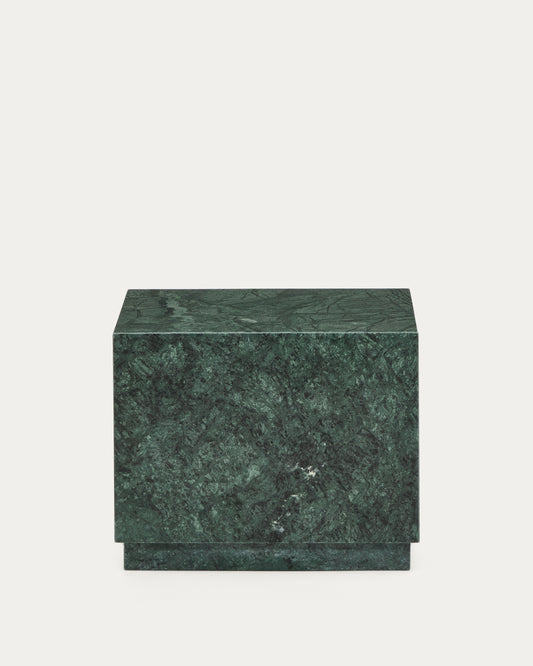Sorein side table in green marble 50 x 50 cm