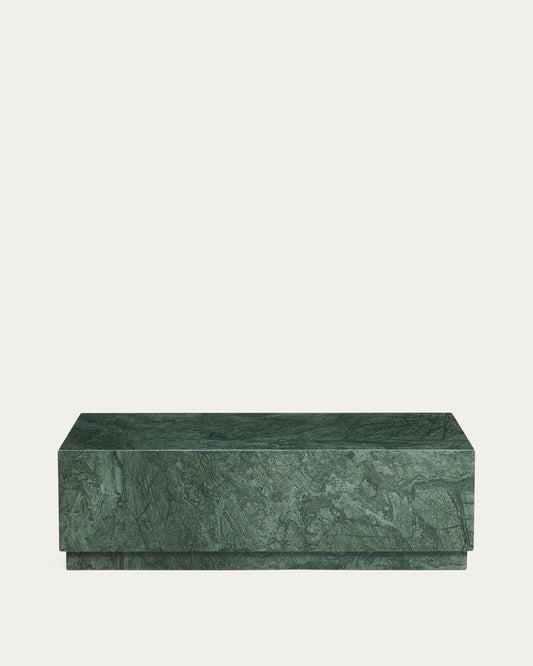 Sorein coffee table in green marble 100 x 50 cm