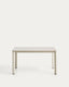 Anafi table in sintered stone and ecru aluminium 140 x 80 cm