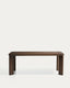 Jondal extendable table in solid oak wood and oak veneer with walnut finish FSC 100% 200 (286) x 100cm