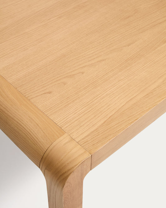 Erisia extendable table in solid oak wood with a natural tone finish 180 (230) x 90 cm FSC 100%
