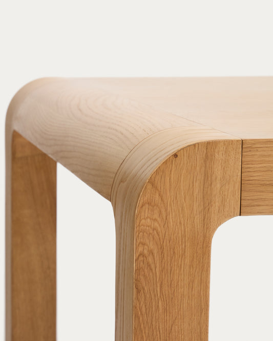 Erisia extendable table in solid oak wood with a natural tone finish 180 (230) x 90 cm FSC 100%