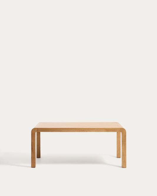 Erisia extendable table in solid oak wood with a natural tone finish 180 (230) x 90 cm FSC 100%