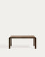 Erisia extendable table in solid oak wood with a dark walnut tone finish 200 (280) x 100 cm FSC 100%