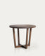 Nahla round table in solid mango wood with walnut finish Ø 90cm