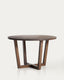Nahla round table in solid mango wood with walnut finish Ø 120cm