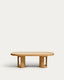 Artis extendable oval table in solid wood and oak veneer with a natural finish, FSC 100%, 240 (290) x 110 cm