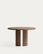 Nealy round table with a walnut veneer in a dark finish, Ø 120 cm