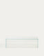 Orlia coffee table in clear tempered glass 110 x 50cm
