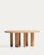 Mailen oval table in ash wood veneer with natural finish, Ø 180 x 105 cm