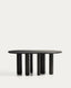 Mailen oval table in ash wood veneer with dark finish, Ø 180 x 105 cm