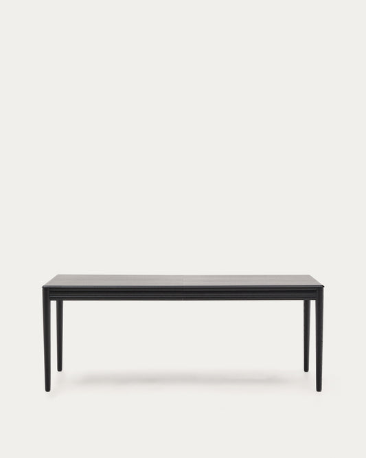 Lenon extending table in black oak veneer and solid oak 200(280)x90cm FSC Mix Credit