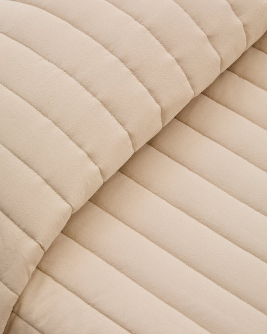 Sini beige bedspread made of 100% organic cotton for 90 cm beds