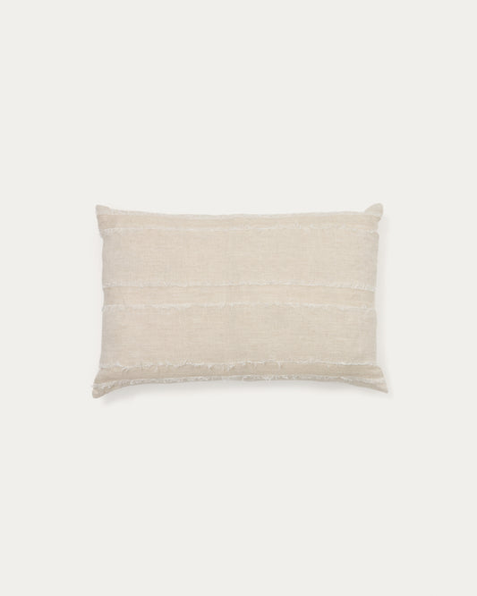 Neris beige 100% linen cushion cover 40 x 60cm