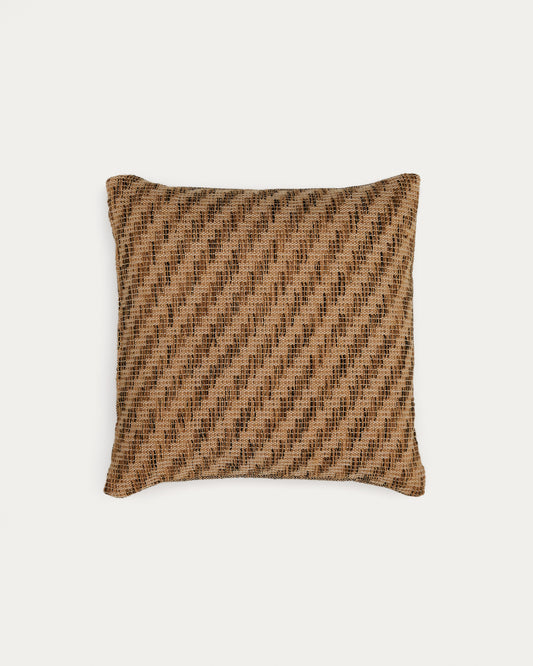Cushion cover Brenel 100% PET with beige stripes 50 x 50 cm