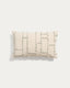 Verion green cushion cover with embroidered geometric detail 30 x 50cm