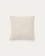 Mascarell white cotton and polyester cushion cover 50 x 50 cm