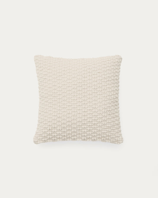 Mascarell white cotton and polyester cushion cover 50 x 50 cm