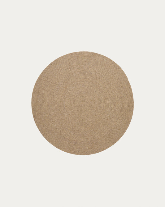 Rug Despas in synthetic fibers beige Ø150 cm