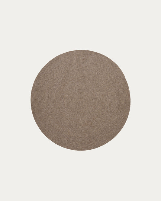 Rug Despas in synthetic fibers beige Ø150 cm
