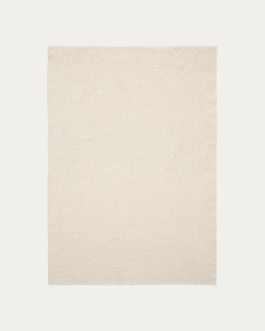 Mascarell white cotton and polyester rug 160 x 230 cm