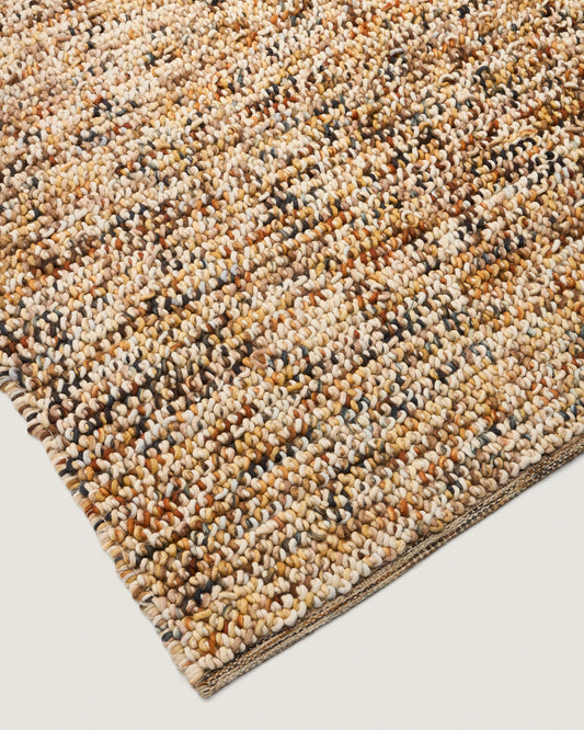 Elanis multicoloured bouclé wool rug 200 x 300cm