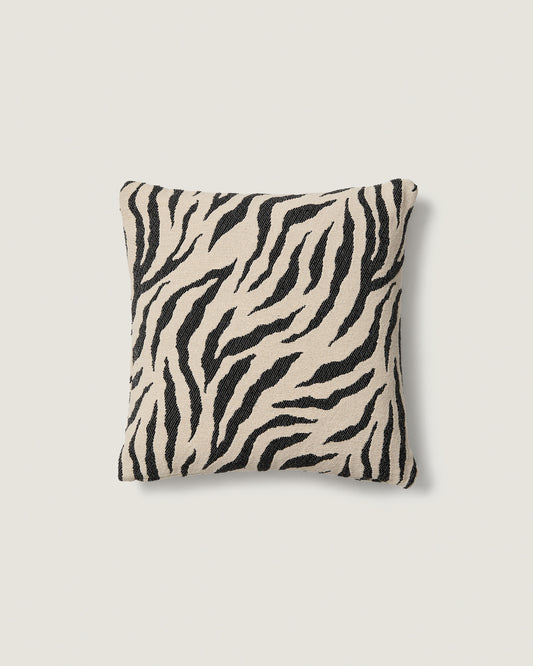 Meluni zebra cotton jacquard cushion cover 45 x 45cm