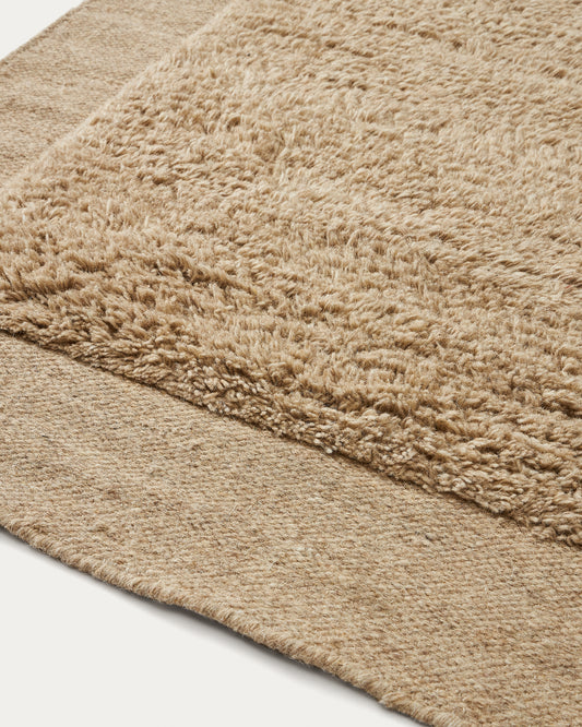 Marely beige wool rug 300 x 200cm