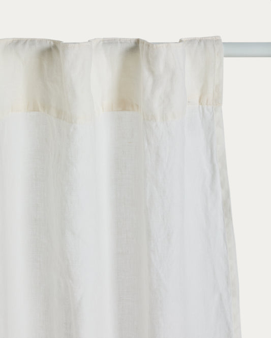 Nolira ecru linen blend curtain 140 x 270 cm