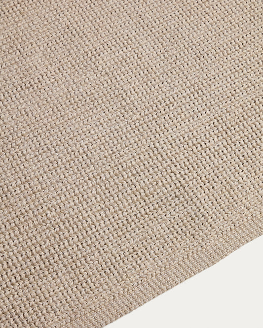 Turiane ecru synthetic fibre rug 160 x 230cm