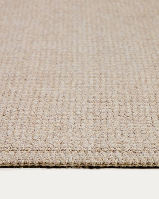 Turiane ecru synthetic fibre rug 160 x 230cm