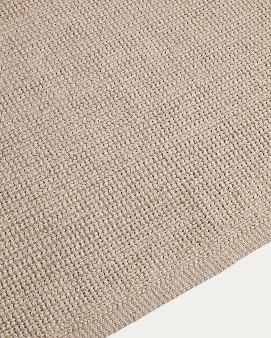 Turiane ecru synthetic fibre rug 200 x 300cm