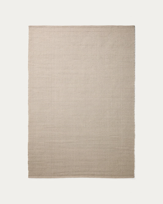 Ardelia ecru synthetic fibre rug 160 x 230cm