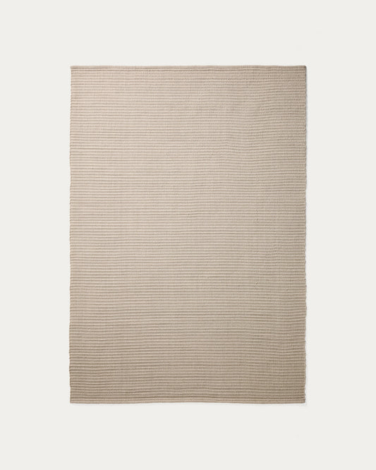 Ardelia ecru synthetic fibre rug 160 x 230cm