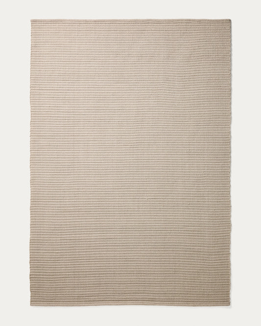 Ardelia ecru synthetic fibre rug 200 x 300cm