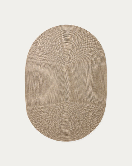 Despas beige synthetic fibre rug 160 x 230cm