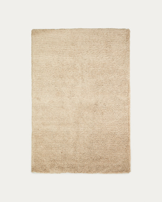 Neade rug, cotton and polyester in beige, 200 x 300 cm