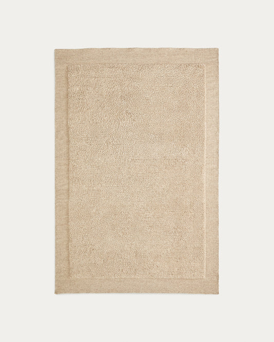 Marely beige wool rug 160 x 230 cm