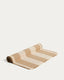 Daltan beige striped cotton and jute table runner 50 x 150cm