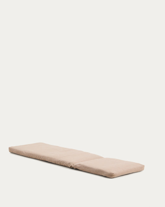 Maoni beige 100% PET sun lounger cushion 50 x 175cm