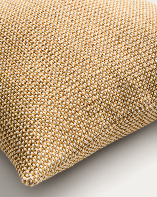 Narida mustard 100% cotton jacquard cushion cover 50 x 50cm